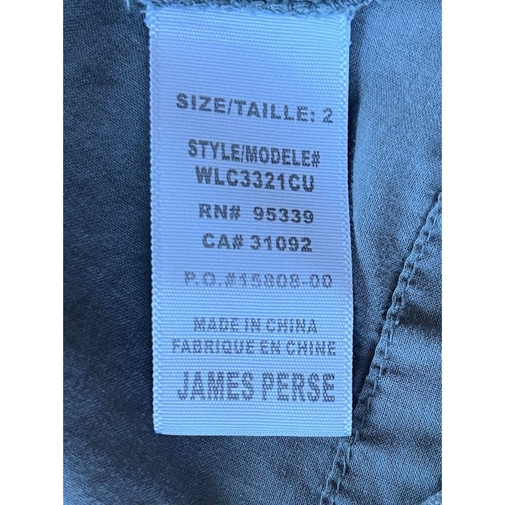 Standard JAMES PERSE Gray Button Up Shirt Top Women's Size 2 Medium - Picture 5 of 12